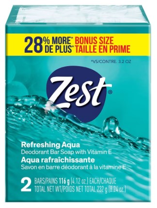 Zest Refresing Aqua Bar Soap (2 Pack)