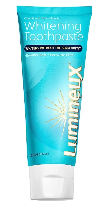 Lumineux Teeth Whitening Toothpaste - Peroxide Free, Enamel Safe for Sensitive Whiter Teeth Certified Non-Toxic, Fluoride Free, No Alcohol, Artificial Colors, SLS Free Dentist Formulated - 3.75 Oz